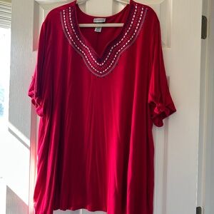 Catherines 3x Embroidered Blouse